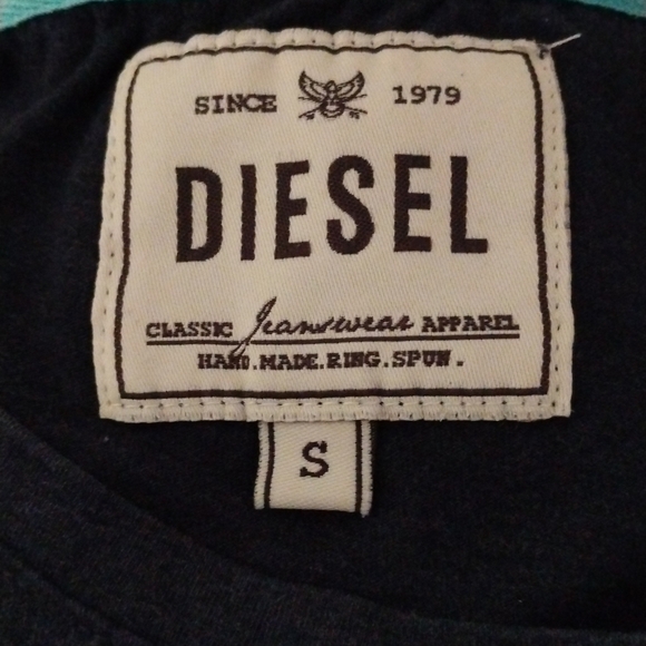 Diesel Dark Gray Tee with Vintage Print - Picture 4 of 5